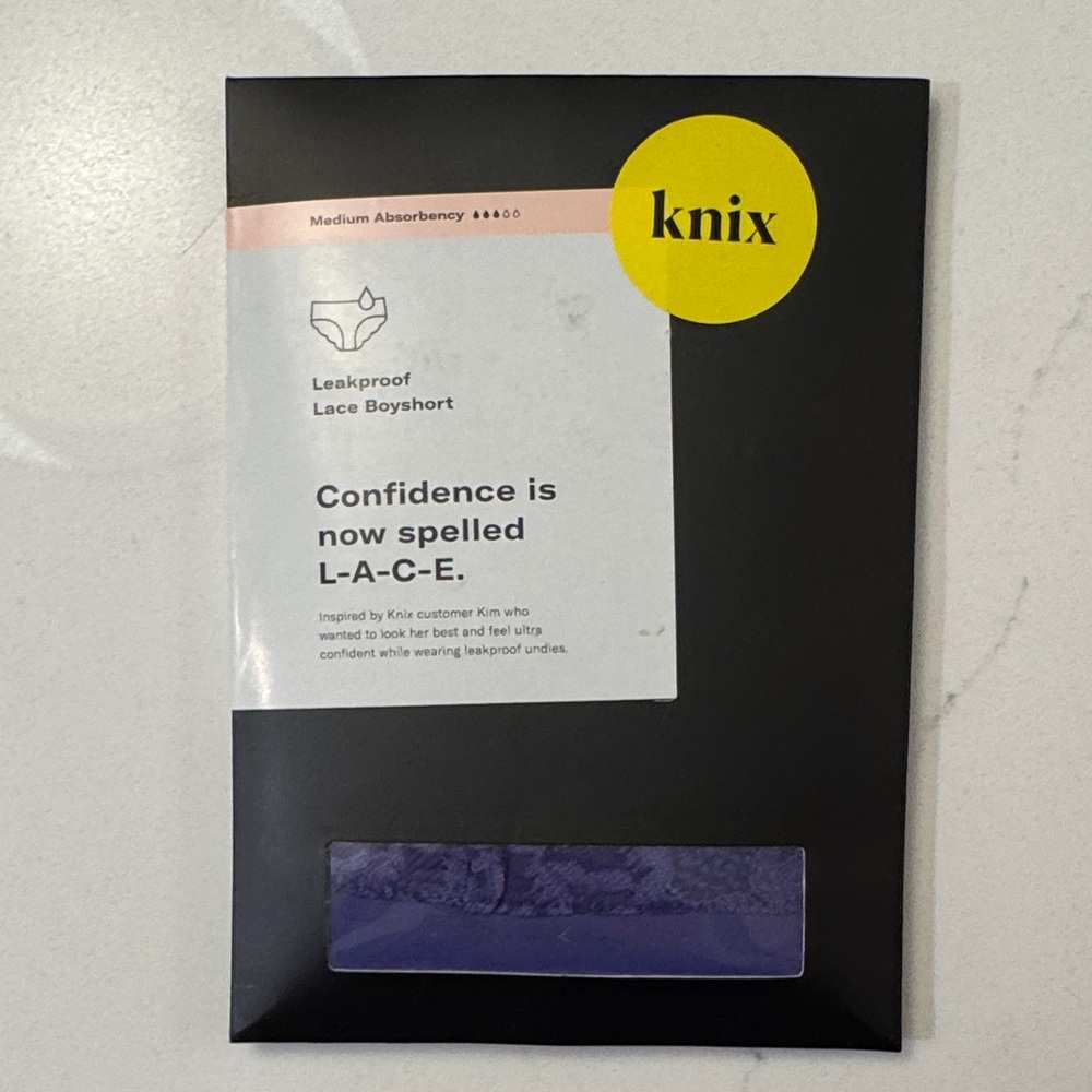 Knix Leakproof Lace Boyshort in Purple